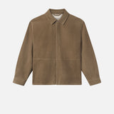 FRAME - Suede Shirt -- Dark Beige