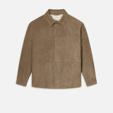 FRAME - Suede Shirt -- Dark Beige