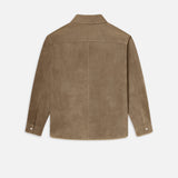 FRAME - Suede Shirt -- Dark Beige
