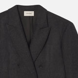 FRAME - Pinstripe Wool Blazer -- Dark Grey