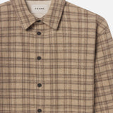 FRAME - Woolen Plaid Overshirt -- Beige Multi
