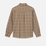 FRAME - Woolen Plaid Overshirt -- Beige Multi