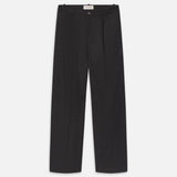 FRAME - Pinstripe Wide Leg Trousers -- Dark Grey