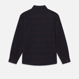 FRAME - Wool Blend Plaid Shirt -- Navy Multi