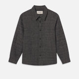 FRAME - Tweed Overshirt -- Grey Melange