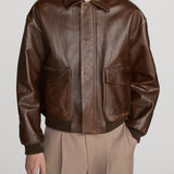 FRAME - Aviator Leather Jacket