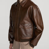 FRAME - Aviator Leather Jacket