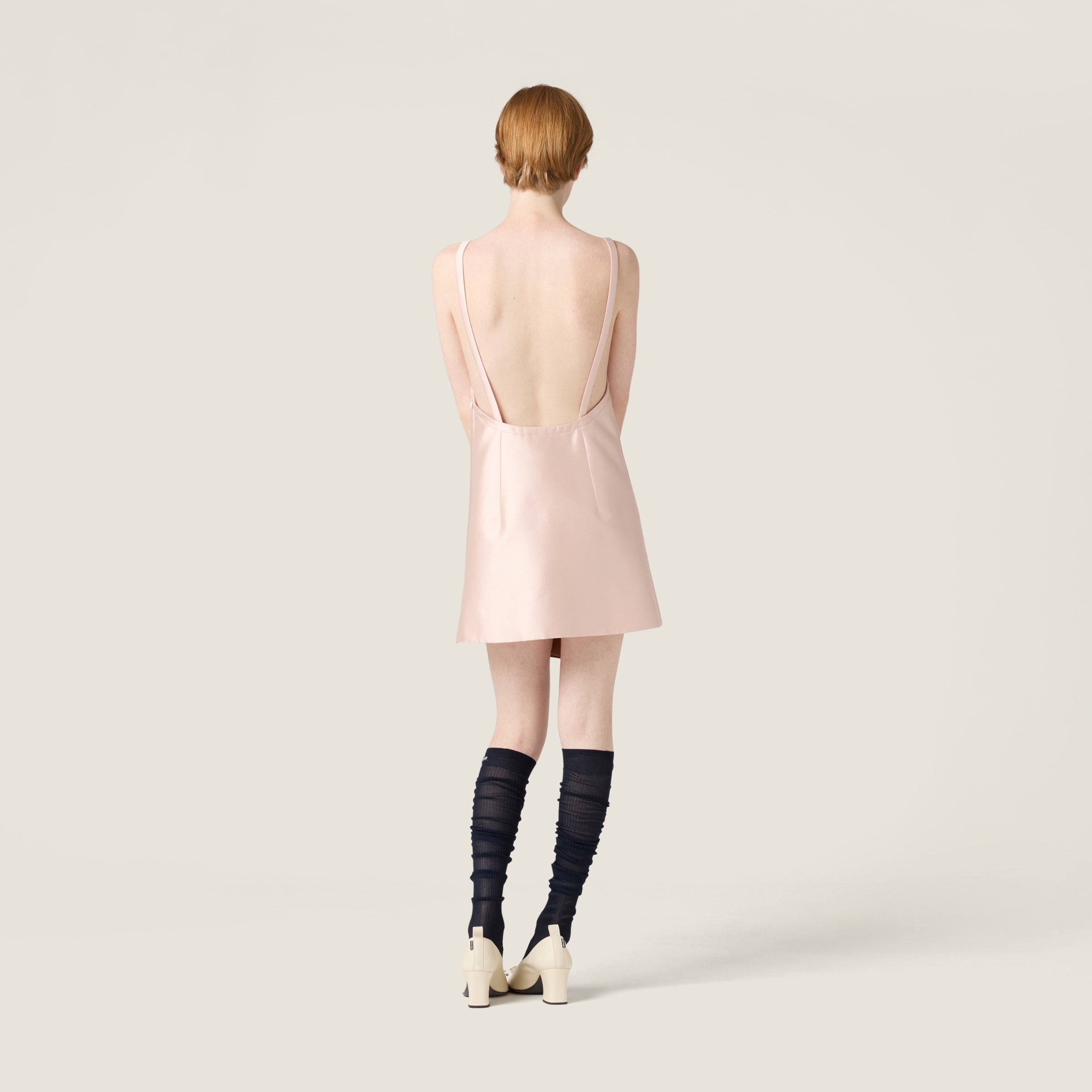 Silk and wool mini-dress