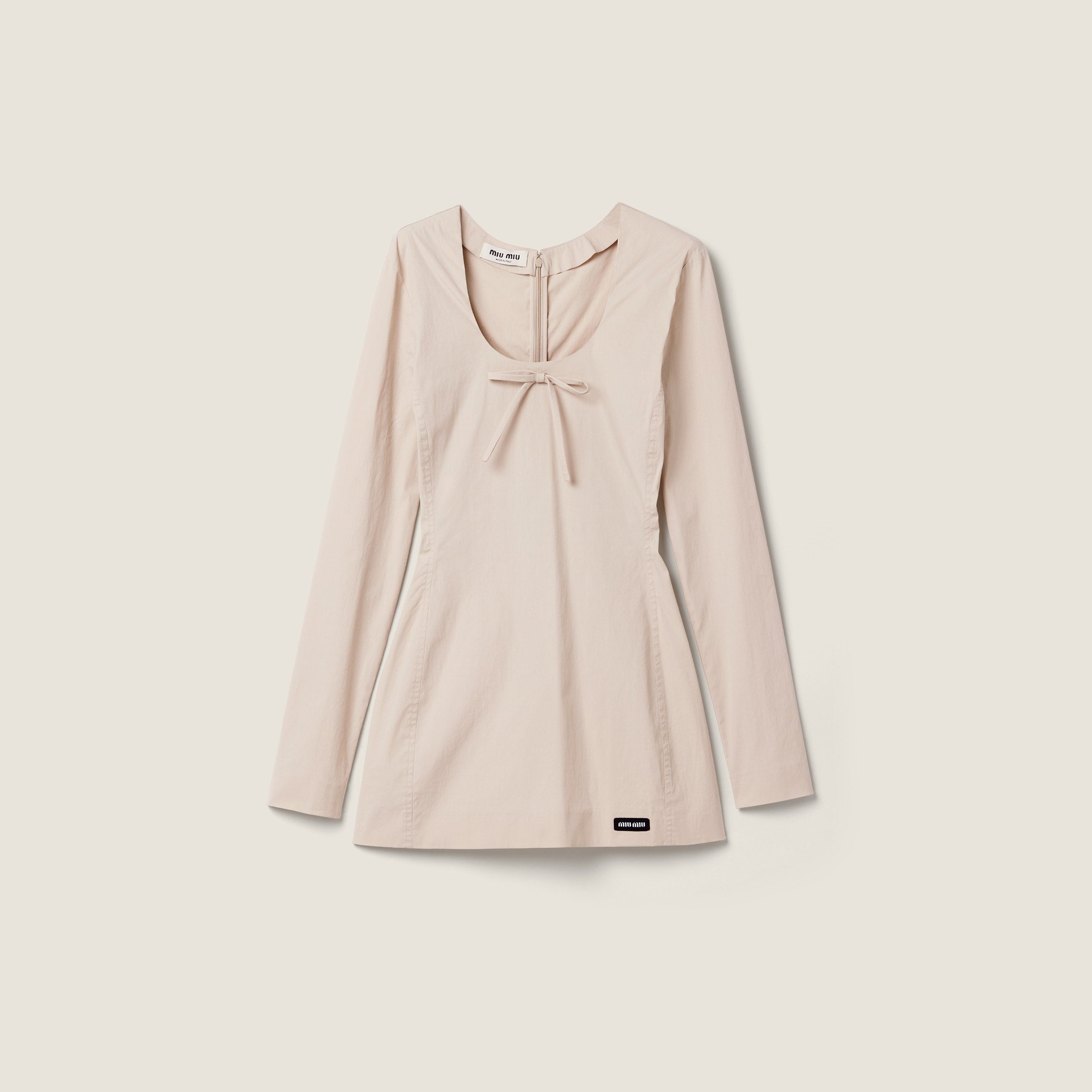 Stretch poplin mini-dress