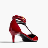 Khaite - Mia Pump in Fire Red Patent Leather