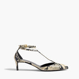 Khaite - Mia Pump in Natural Python-Embossed Leather