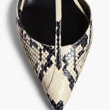 Khaite - Mia Pump in Natural Python-Embossed Leather