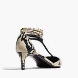 Khaite - Mia Pump in Natural Python-Embossed Leather