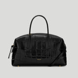 DeMellier - The Midi Stockholm Black Large Croc Effect