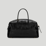 DeMellier - The Midi Stockholm Black Large Croc Effect