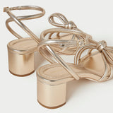 Loeffler Randall - Mikel Champagne Bow Mid-Heel Sandal
