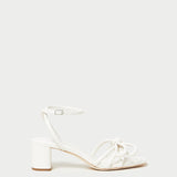 Loeffler Randall - Mikel White Bow Mid-Heel Sandal