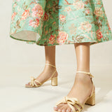 Loeffler Randall - Mikel Natural Bow Mid-Heel Sandal