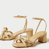 Loeffler Randall - Mikel Natural Bow Mid-Heel Sandal