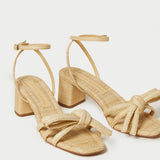 Loeffler Randall - Mikel Natural Bow Mid-Heel Sandal