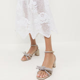 Loeffler Randall - Mikel Cappuccino Bow Mid-Heel Sandal