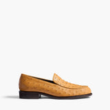 Khaite - Miles Loafer in Chestnut Ostrich