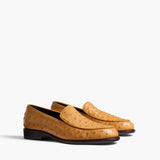 Khaite - Miles Loafer in Chestnut Ostrich