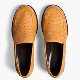 Khaite - Miles Loafer in Chestnut Ostrich