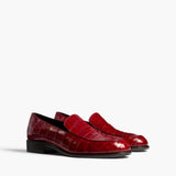 Khaite - Miles Loafer in Ruby Alligator
