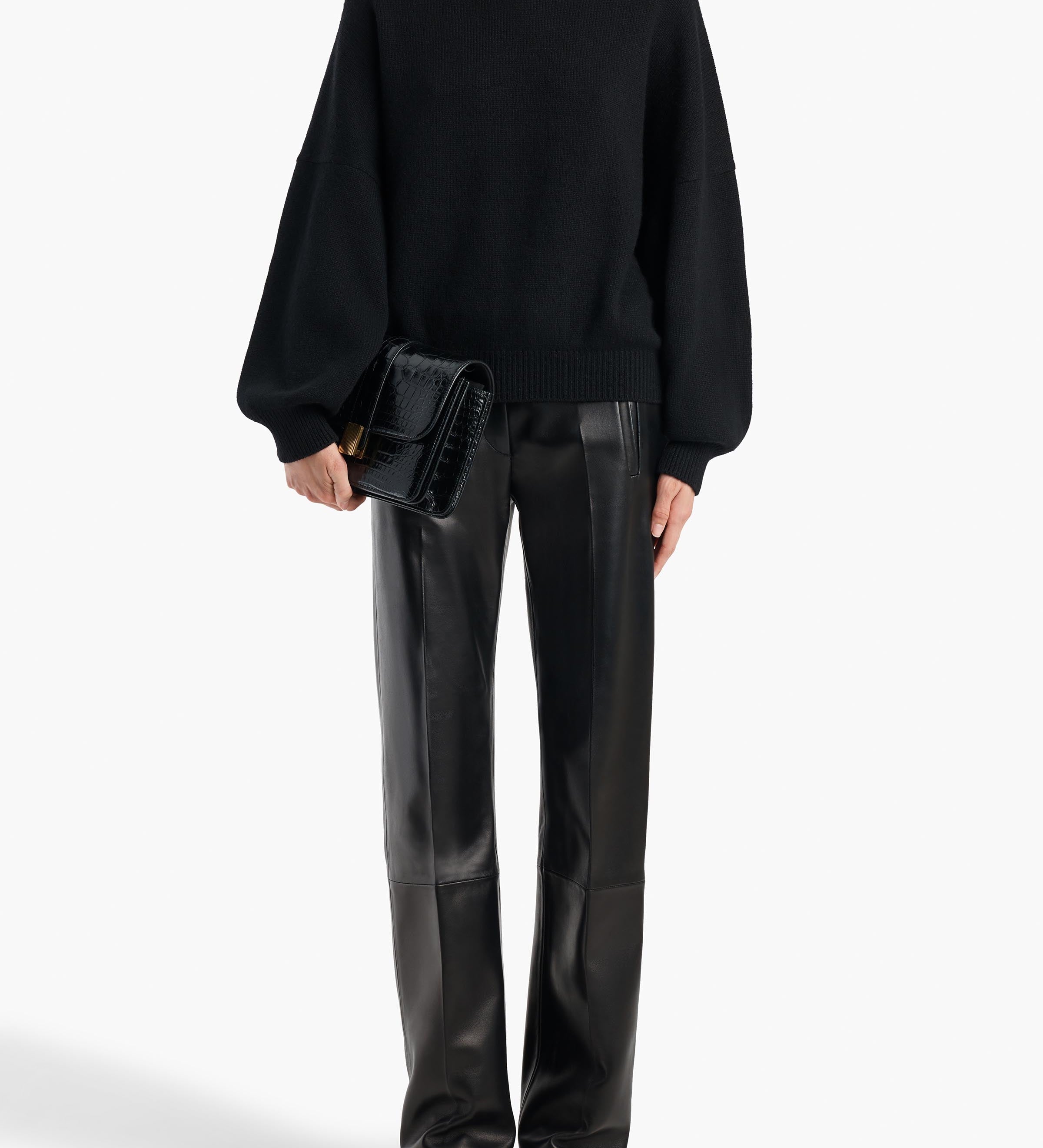 Khaite - Miles Pant in Black Leather