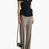 Khaite - Miles Pant in Sepia