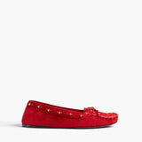 Khaite - Milly Flat in Lipstick Suede