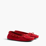 Khaite - Milly Flat in Lipstick Suede