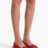 Khaite - Milly Flat in Lipstick Suede