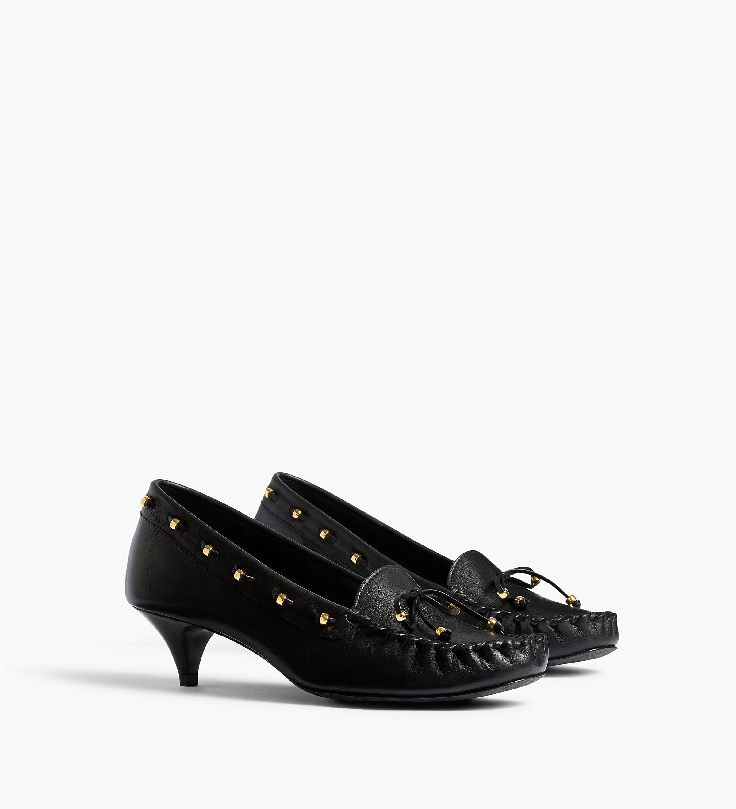 Khaite - Milly Pump in Black Pebbled Leather