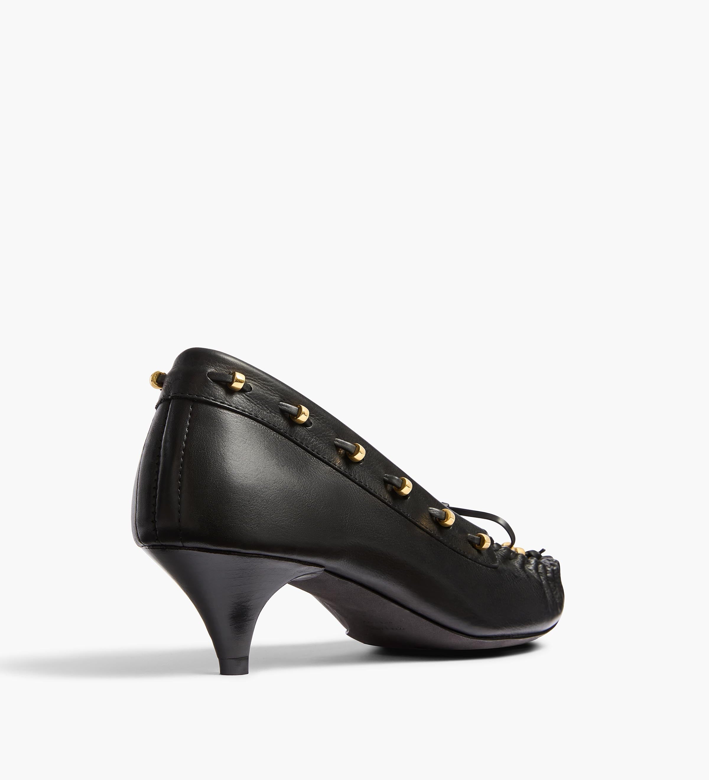 Khaite - Milly Pump in Black Pebbled Leather