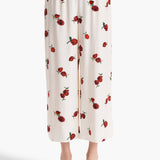 Khaite - Mindy Pant in Cream with Raspberry Print
