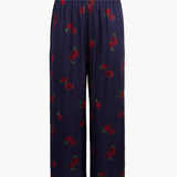 Khaite - Mindy Pant in Amethyst with Raspberry Print