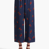 Khaite - Mindy Pant in Amethyst with Raspberry Print