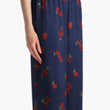 Khaite - Mindy Pant in Amethyst with Raspberry Print