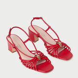Loeffler Randall - Minna Red Leather Heeled Sandal