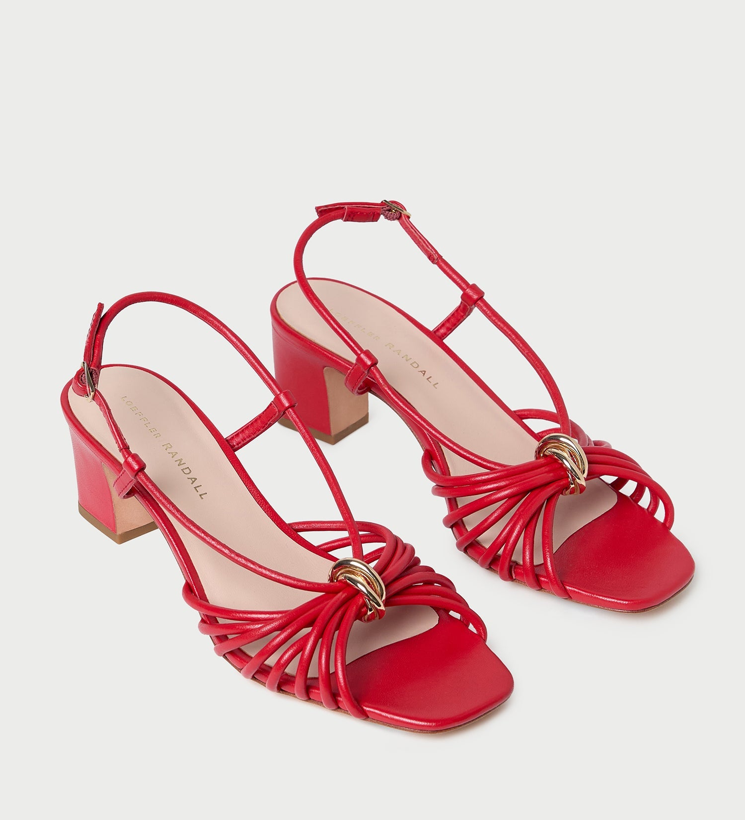 Loeffler Randall - Minna Red Leather Heeled Sandal