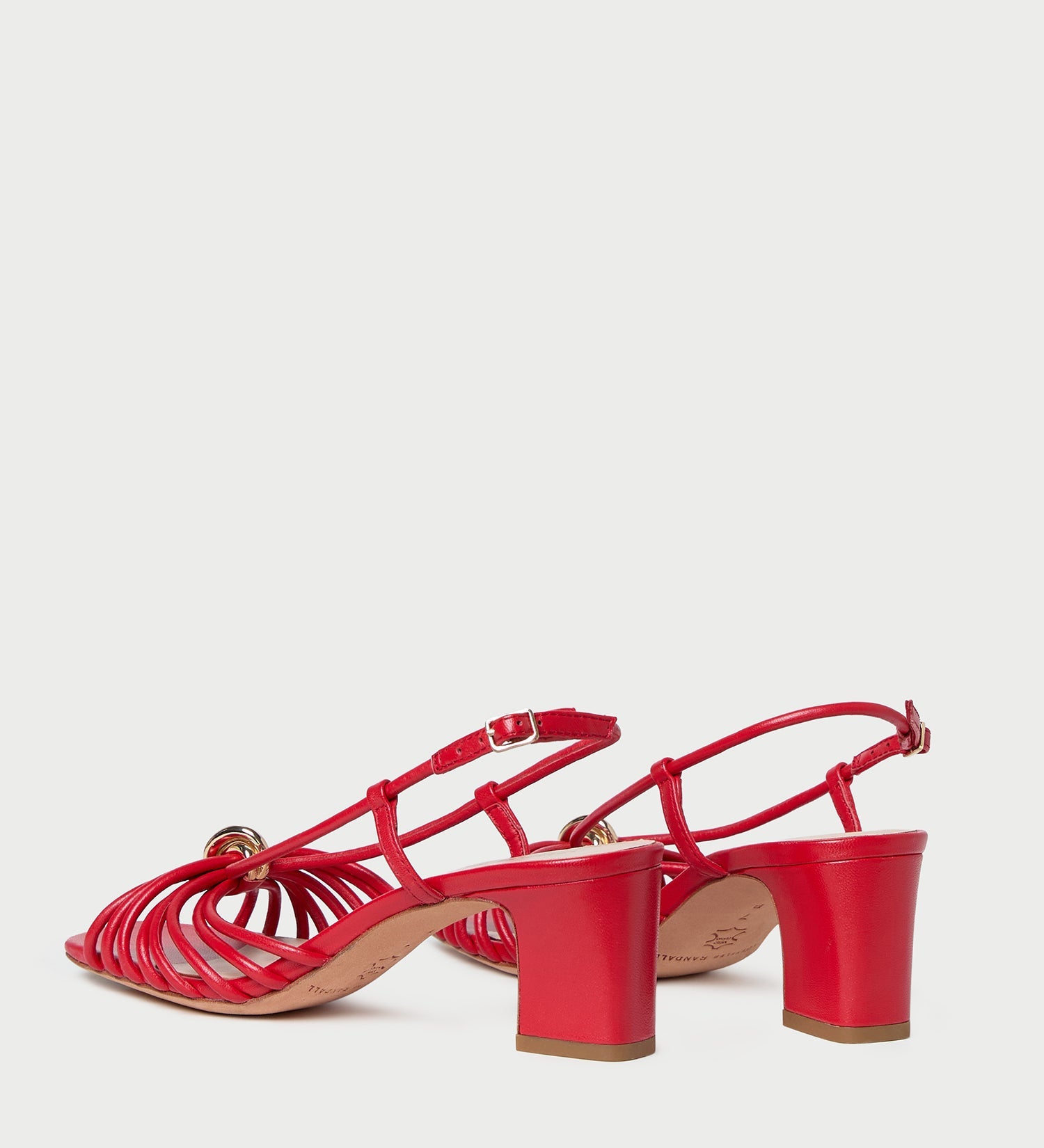 Loeffler Randall - Minna Red Leather Heeled Sandal