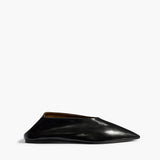 Khaite - Miriam Ballerina in Black Glazed Leather