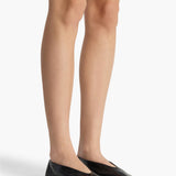 Khaite - Miriam Ballerina in Black Glazed Leather
