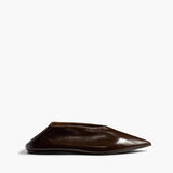 Khaite - Miriam Ballerina in Cacao Glazed Leather
