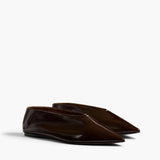 Khaite - Miriam Ballerina in Cacao Glazed Leather