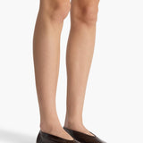 Khaite - Miriam Ballerina in Cacao Glazed Leather