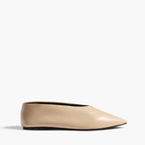 Khaite - Miriam Ballerina in Nude Glazed Leather