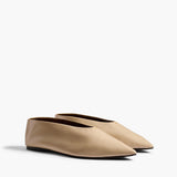 Khaite - Miriam Ballerina in Nude Glazed Leather